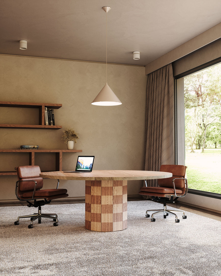 Checkerboard Round Meeting Table