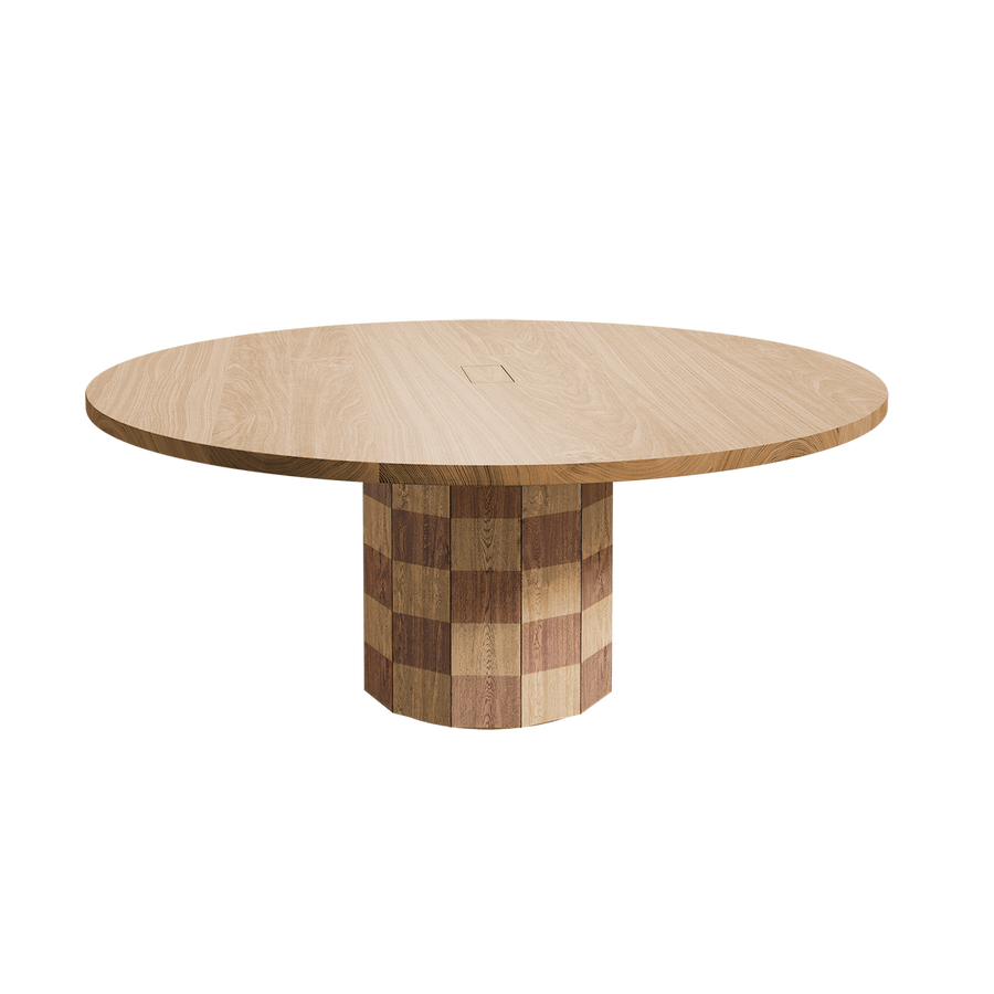 Checkerboard Round Meeting Table