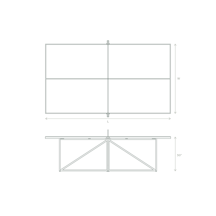 the break outdoor ping pong table dimensions