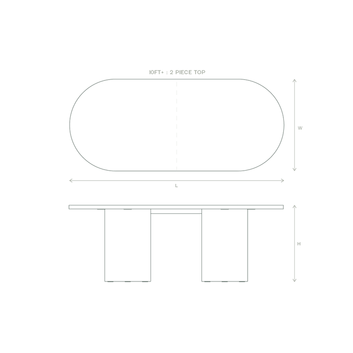 column dining table dimensions