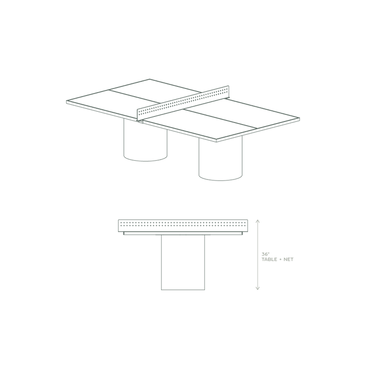column outdoor ping pong table drawings