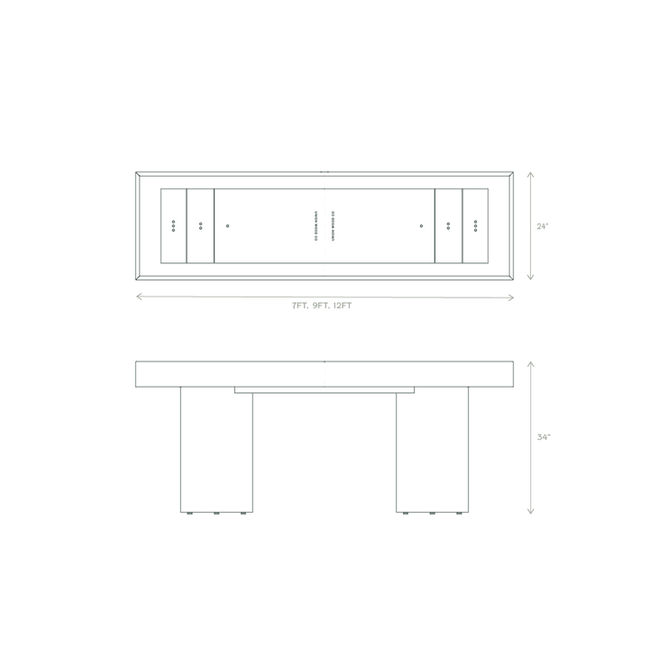Modern Shuffleboard Table dimensions