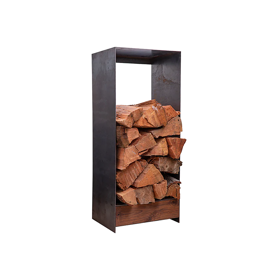 metal firewood storage box