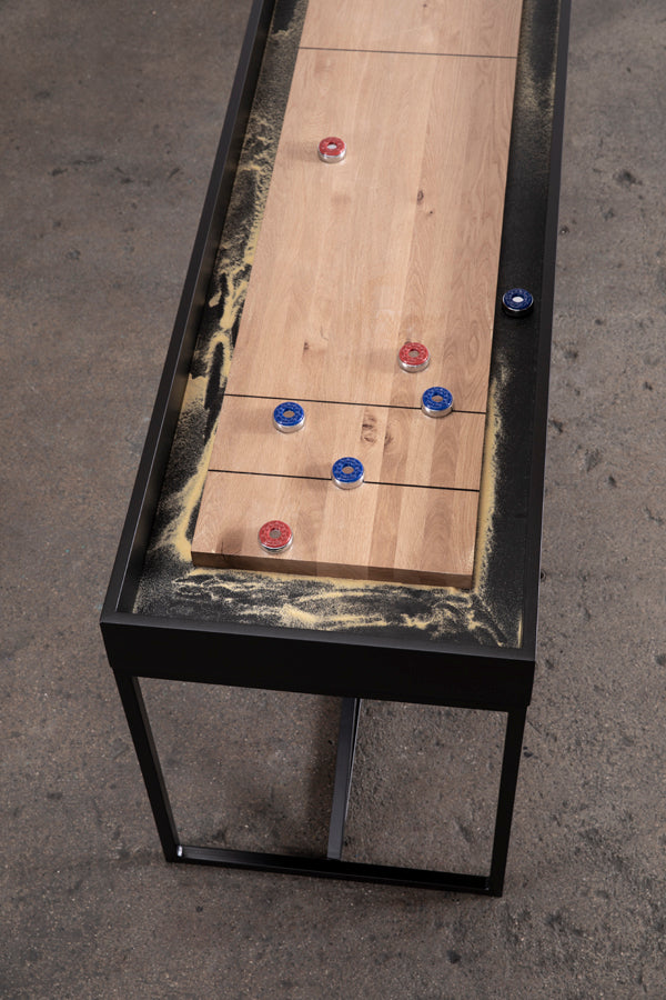 custom shuffleboard table in black