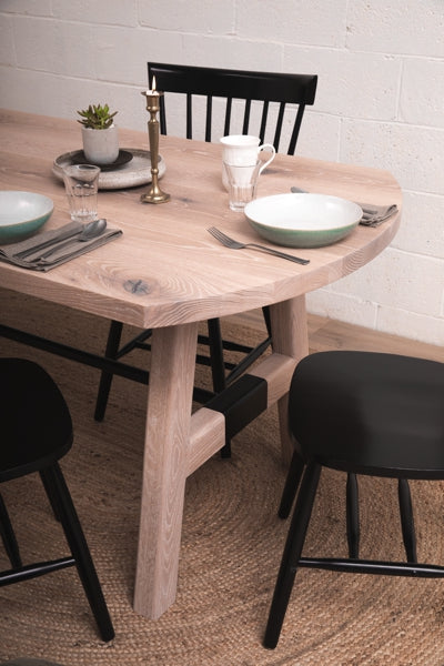 Oak solid wood dining table 