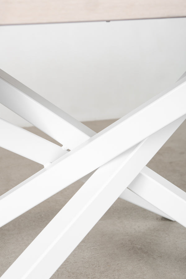 white modern meeting table - detail