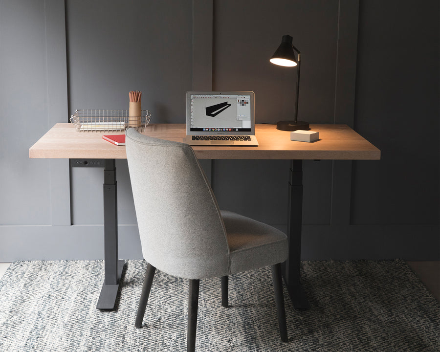 wood height adjustable desk