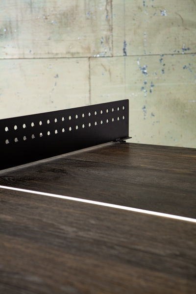custom dark wood ping pong table