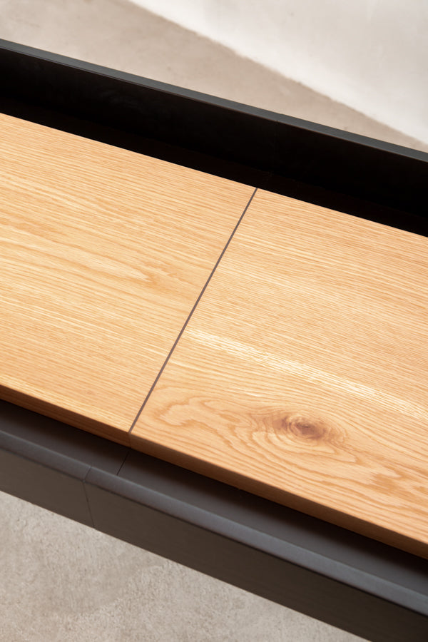 wood modern shuffleboard table