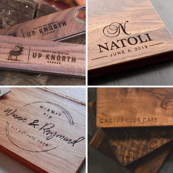 custom wood gift engraving