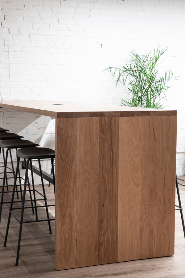 wood communal table