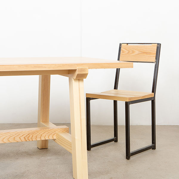 ash dining chair and table